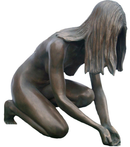Lady of the Lake Life-Size Statue Bronze Finish Female Nude
